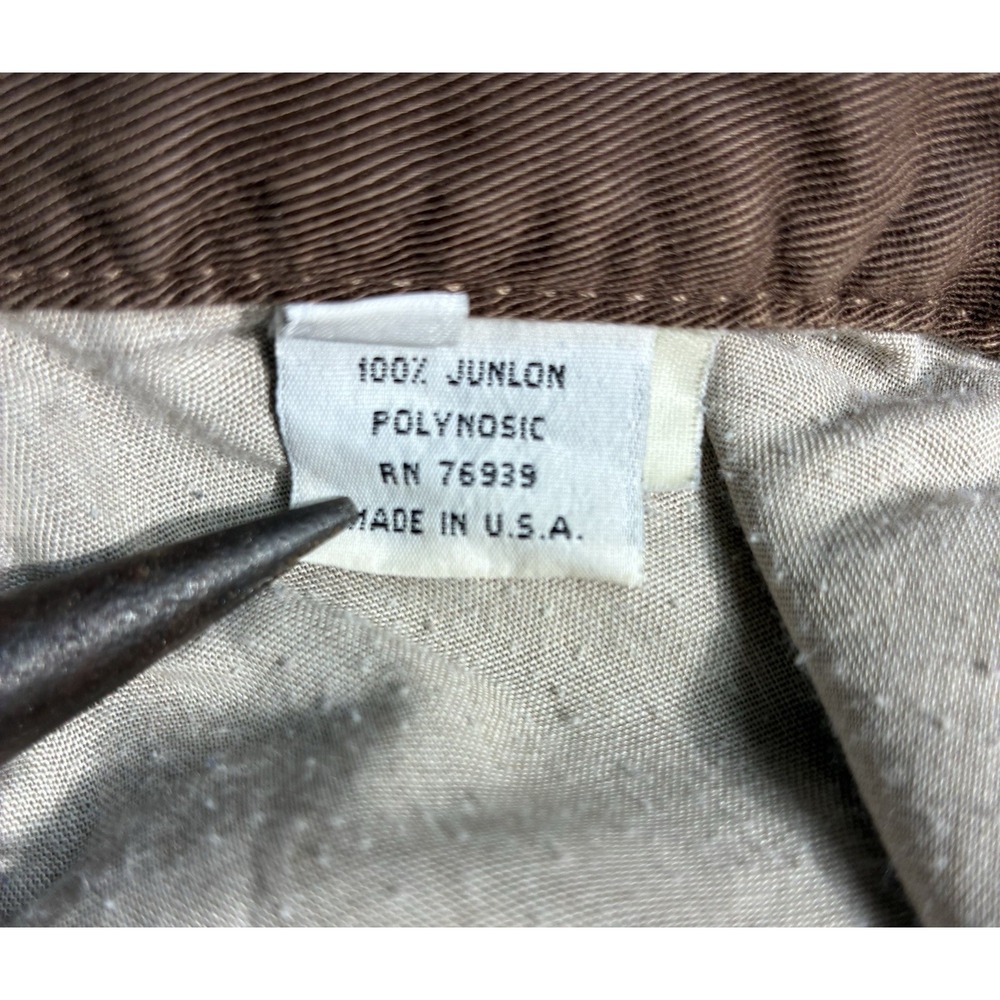 VTG Pulp‎ Pants Womens Sz 12 brown 100% Junlon Made In USA Polynosic - Picture 2 of 15